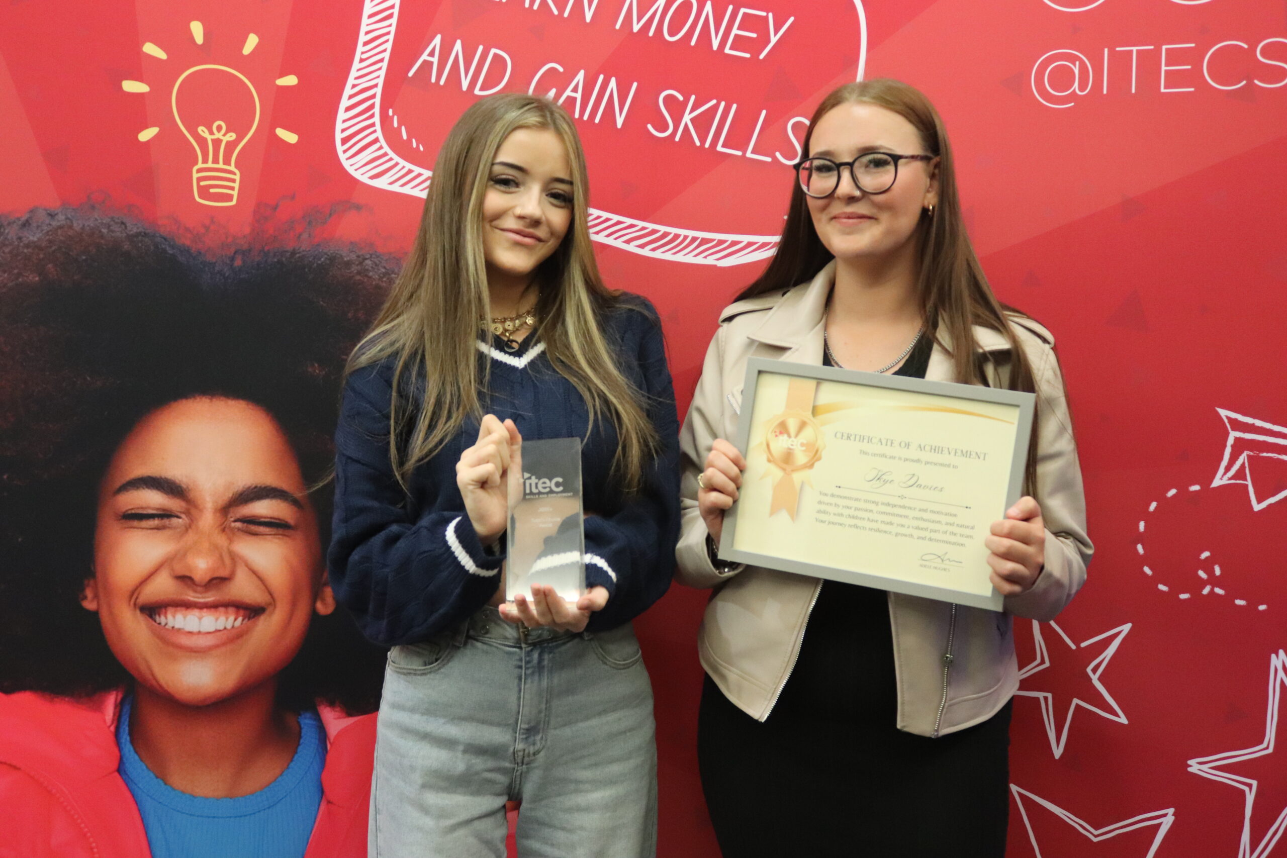 This is an image of JGW+ learners who attended the first JGW+ learner awards in Swansea